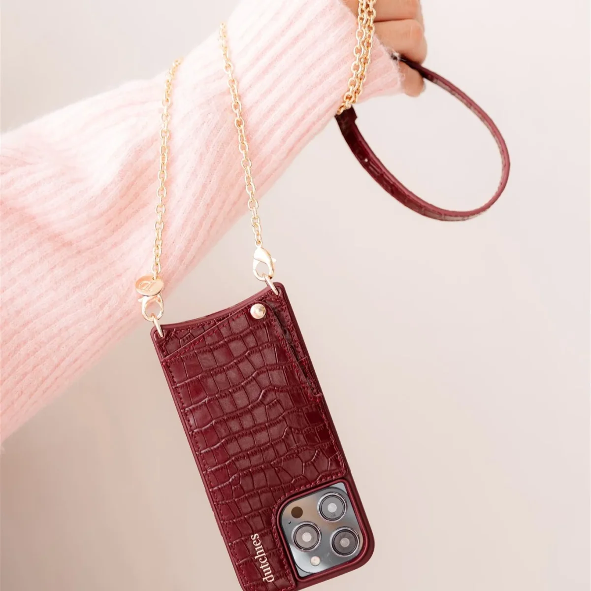 Phone Chain | Spanish | Burgundy - Imagen 5