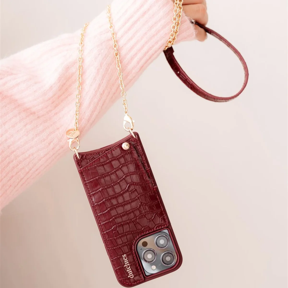 Spanish Chain Set | iPhone | Burgundy - Imagen 3