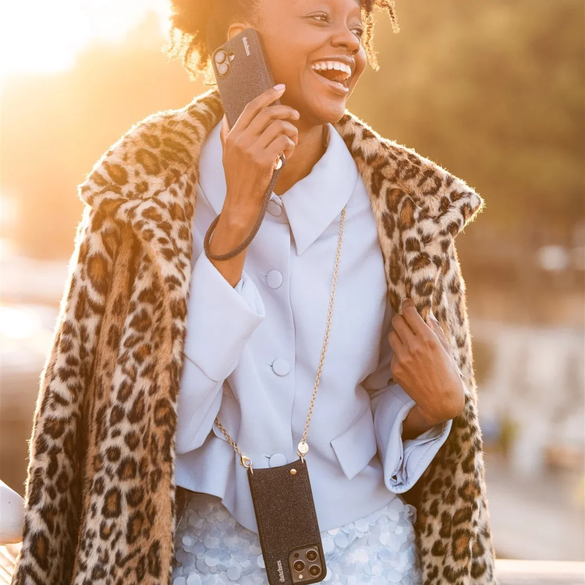 Phone Chain | Spanish | Denim Glitter - Imagen 6