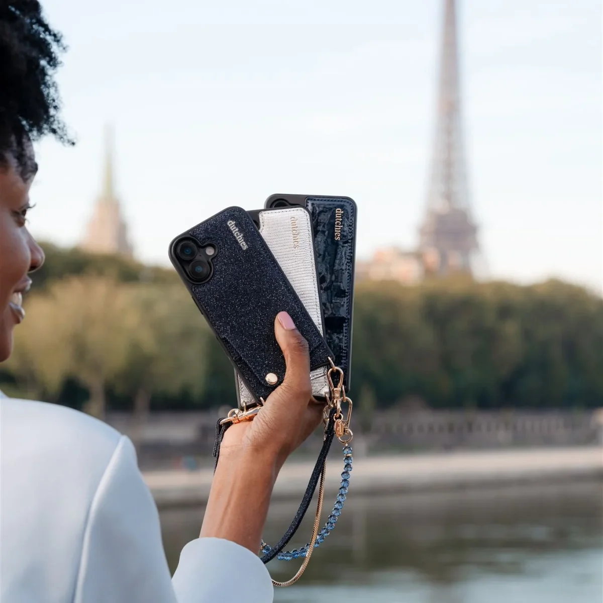 Phone Charm | Slimline | Denim Glitter - Imagen 5