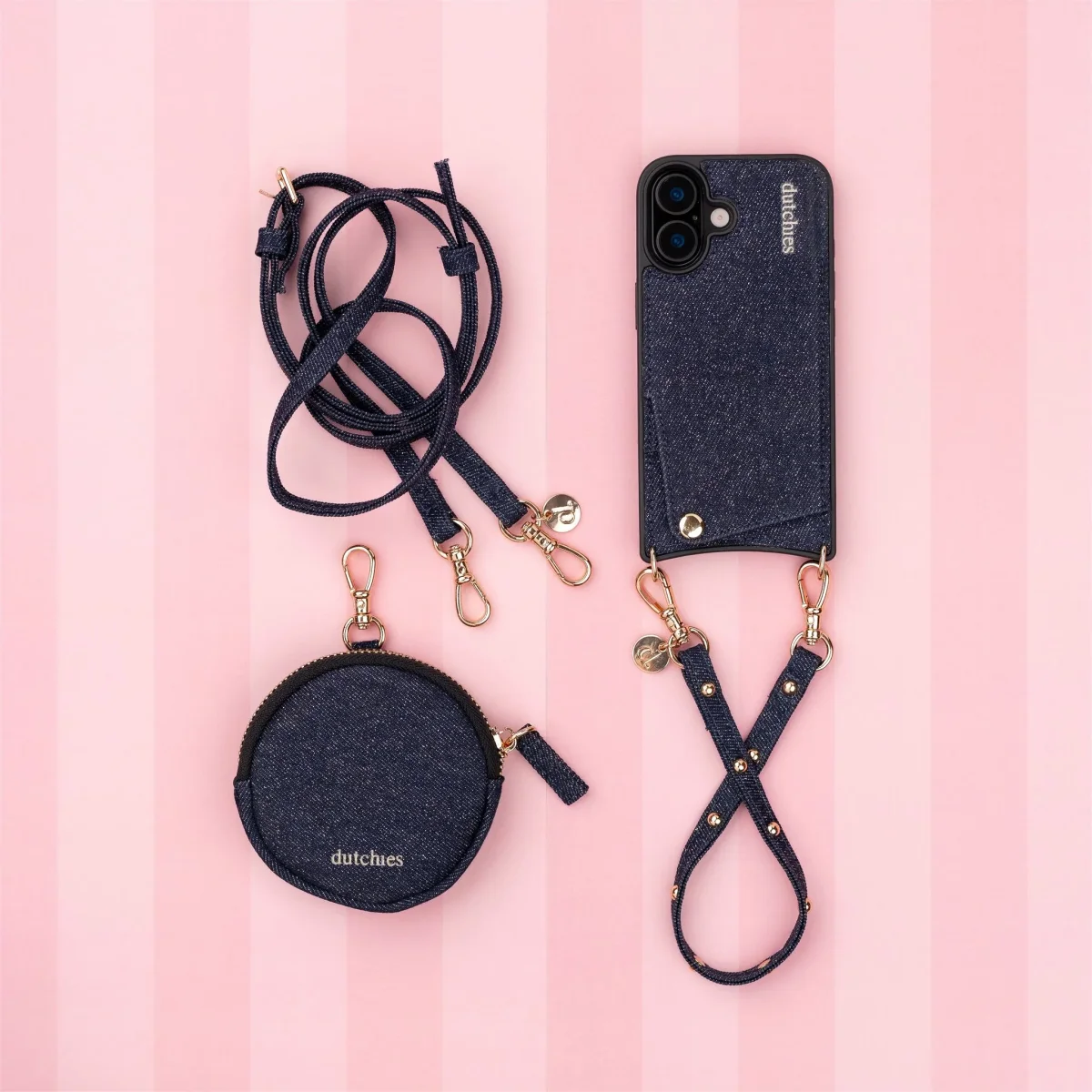 Luxury Set | iPhone | Denim Glitter