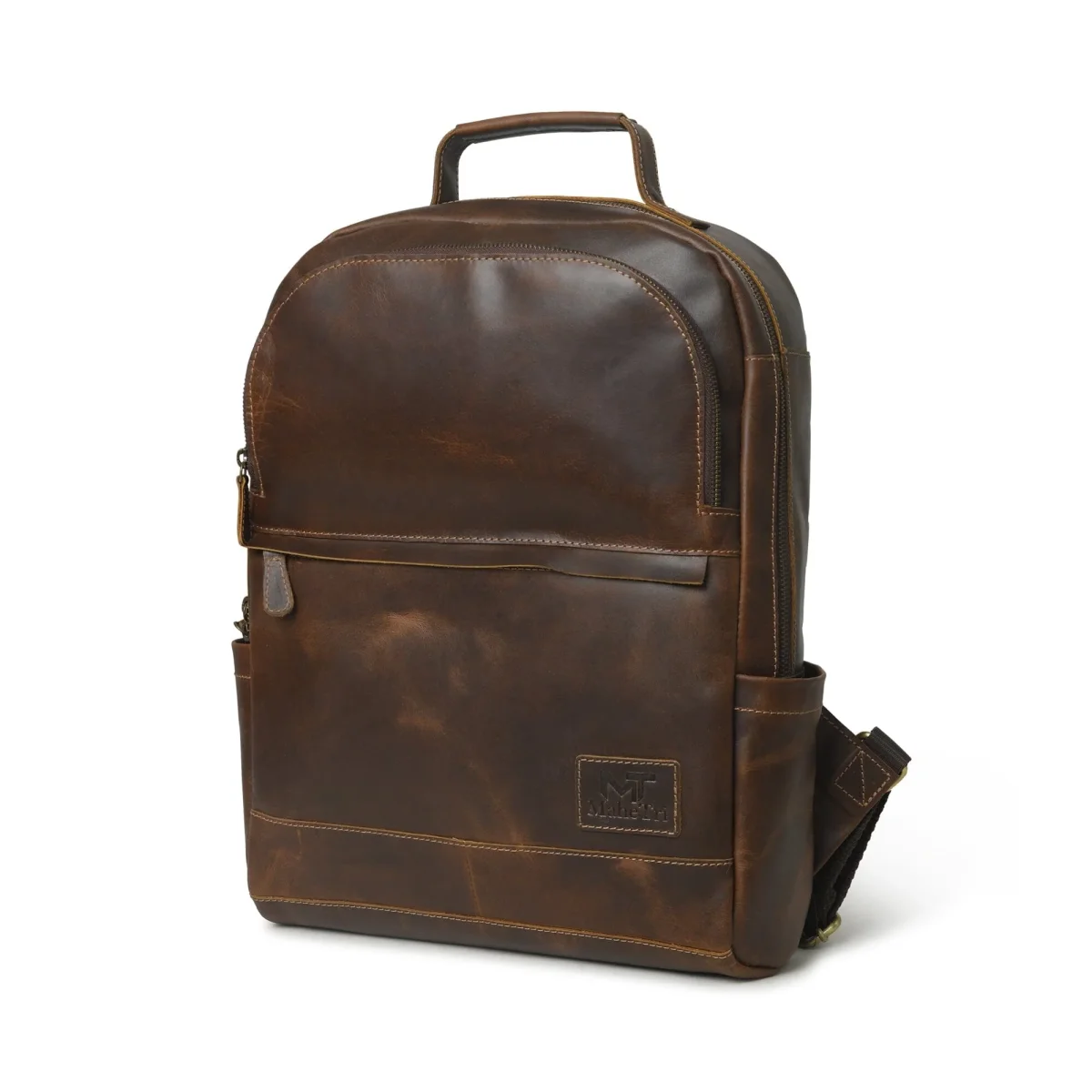 MaheTri Cambridge Unisex Buffalo Leather Backpack - Imagen 8