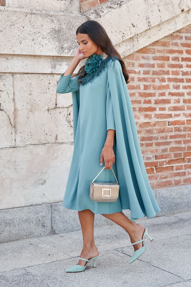 Vestido Nancy midi mangas Novia - Imagen 3