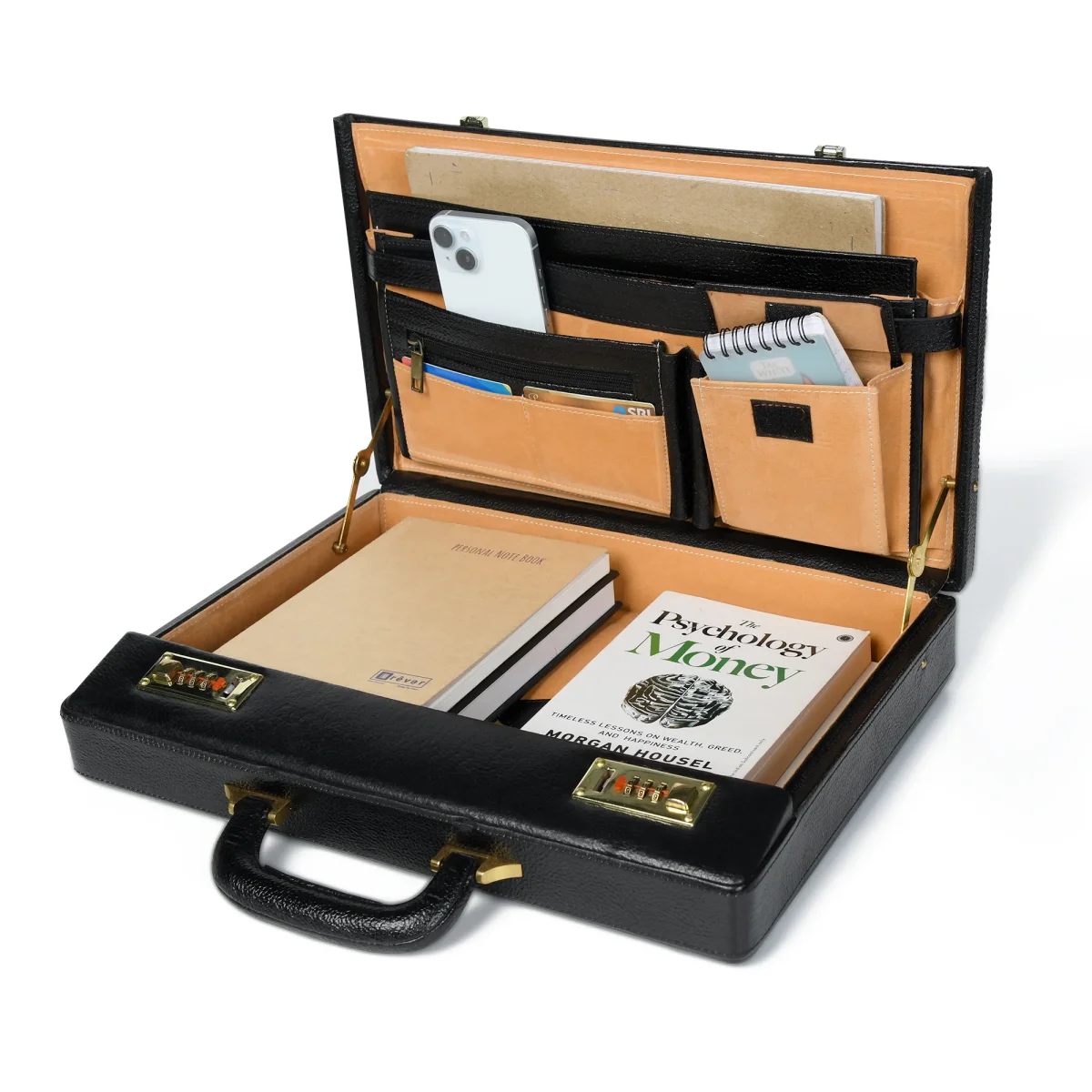 Black Office Suitcase Briefcase - Imagen 4