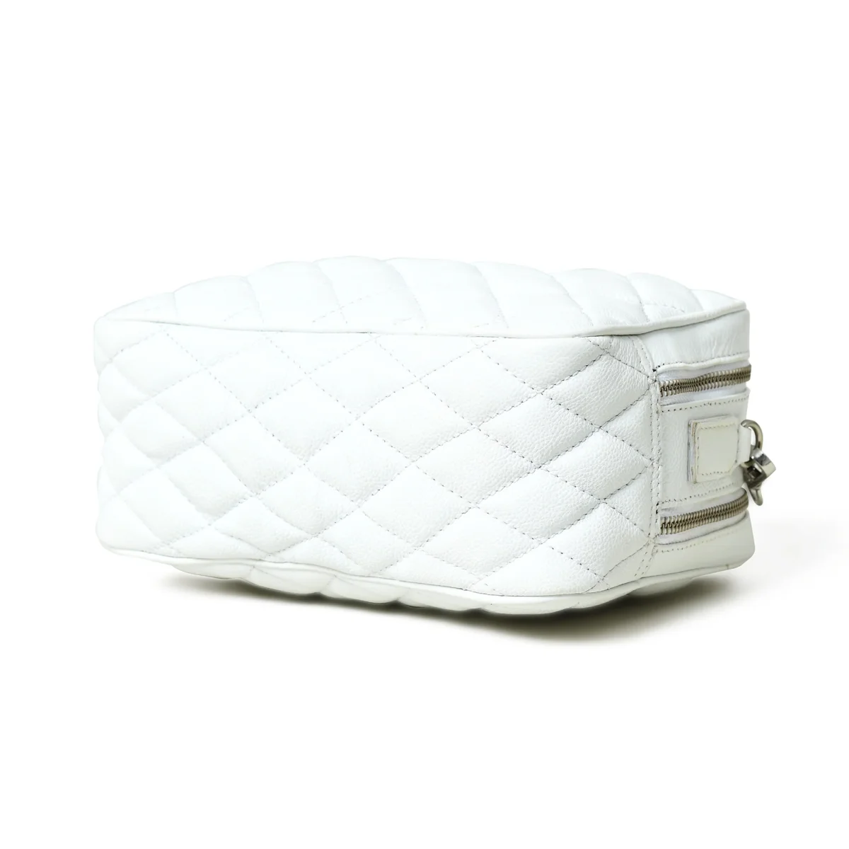 Mini Quilted Crossbody Bag, White - Imagen 8