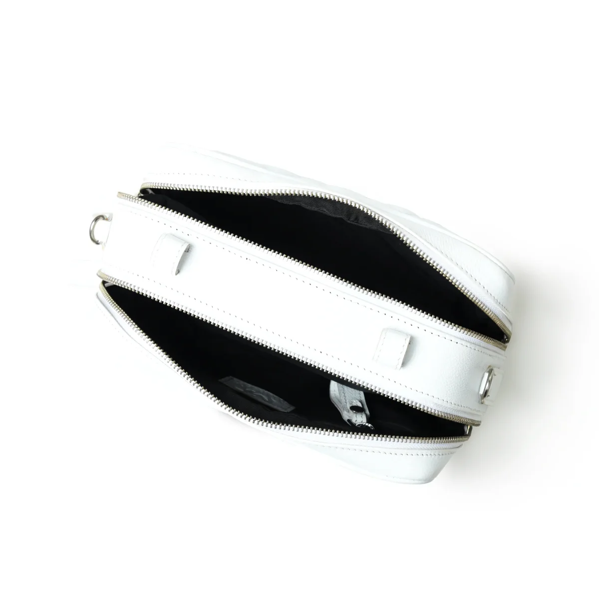 Mini Quilted Crossbody Bag, White - Imagen 5