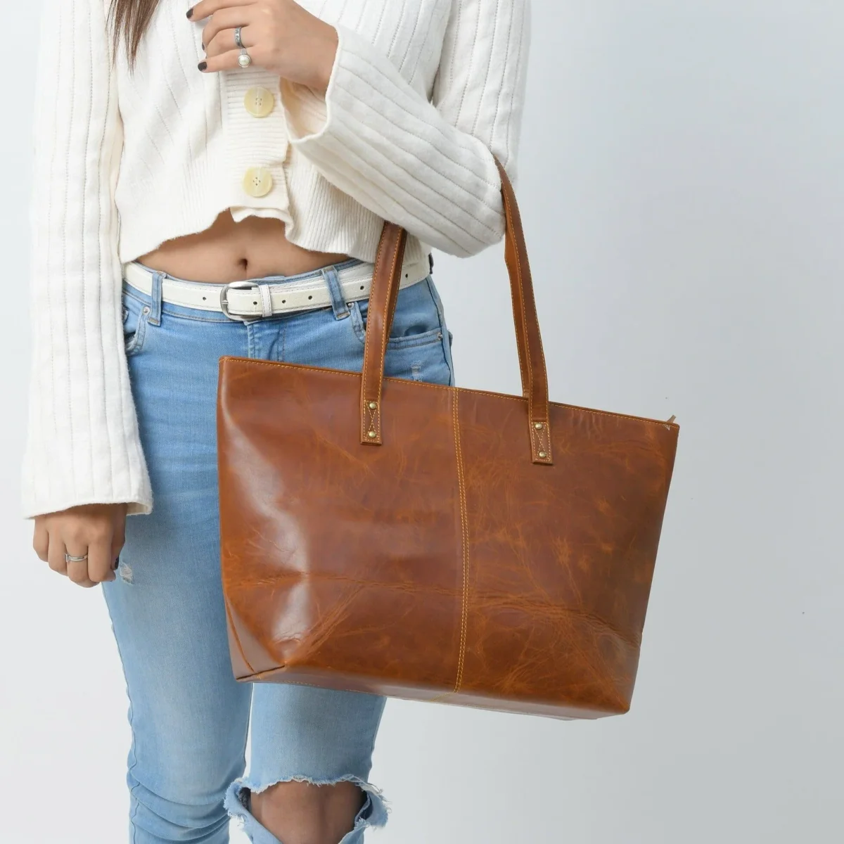 The Kim Tote Bag- Cocoa Brown - Imagen 3
