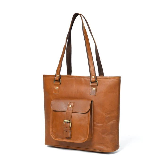 Classic Chic Genuine Leather Tote - Imagen 4