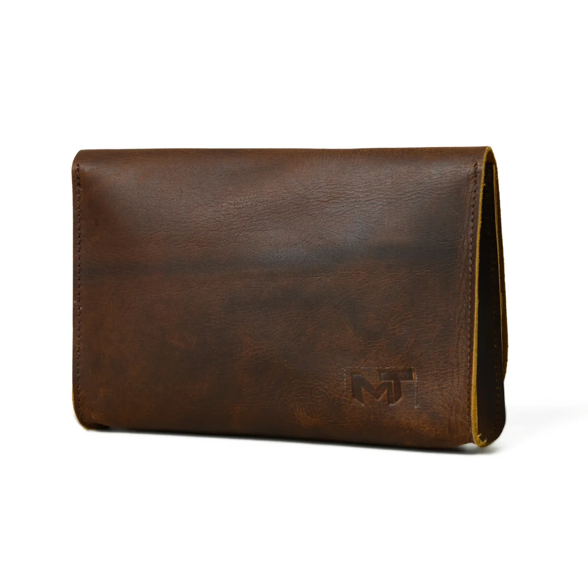Chic Cocoa Leather Women's Clutch - Imagen 6