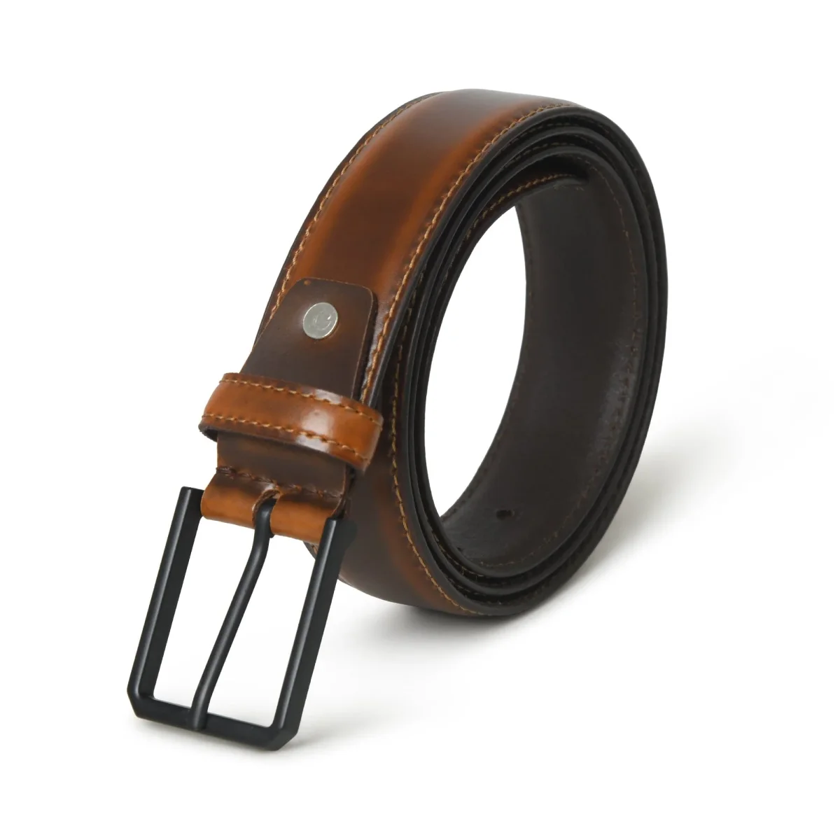 Cooper Caramel Leather Belt - Imagen 2