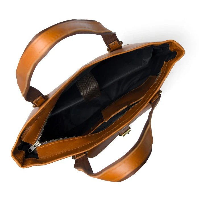 Classic Chic Genuine Leather Tote - Imagen 8
