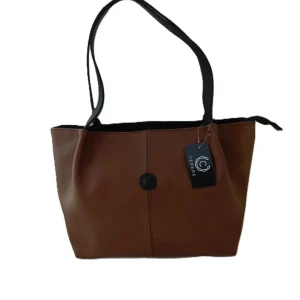 CARTERAS CASUAL  CARAMELO/NEGRO MODELO 2556