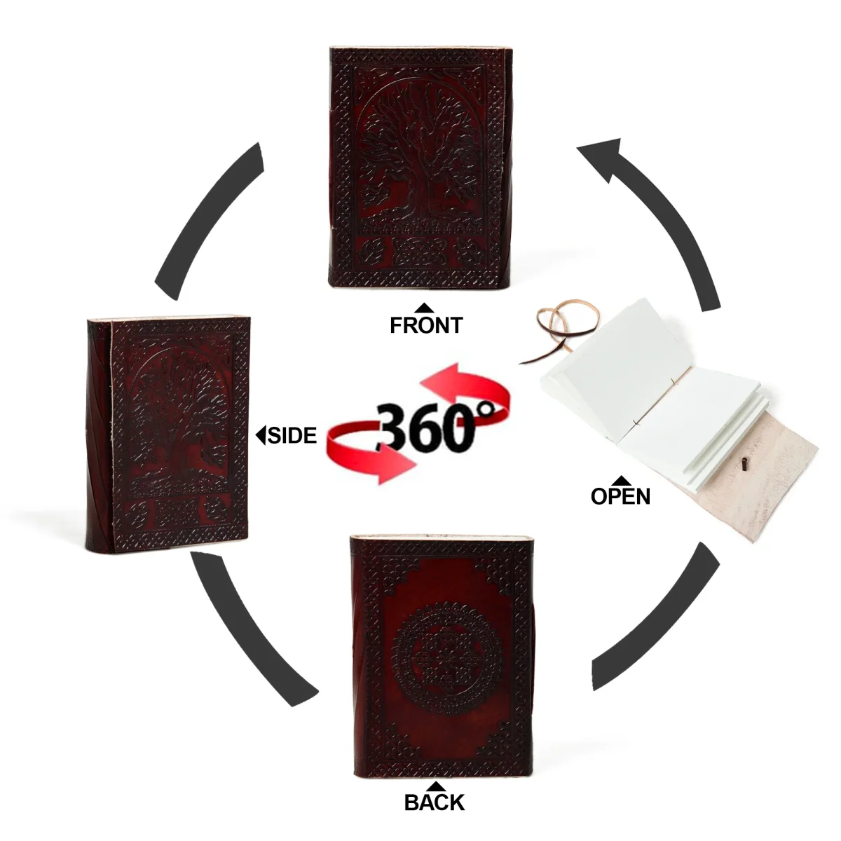 Nature's Wisdom Leather Journal - Imagen 7