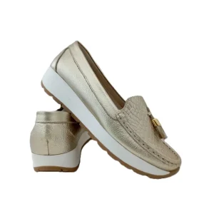 MOCASIN DAMA  CHAMPAGNE MODELO 2718