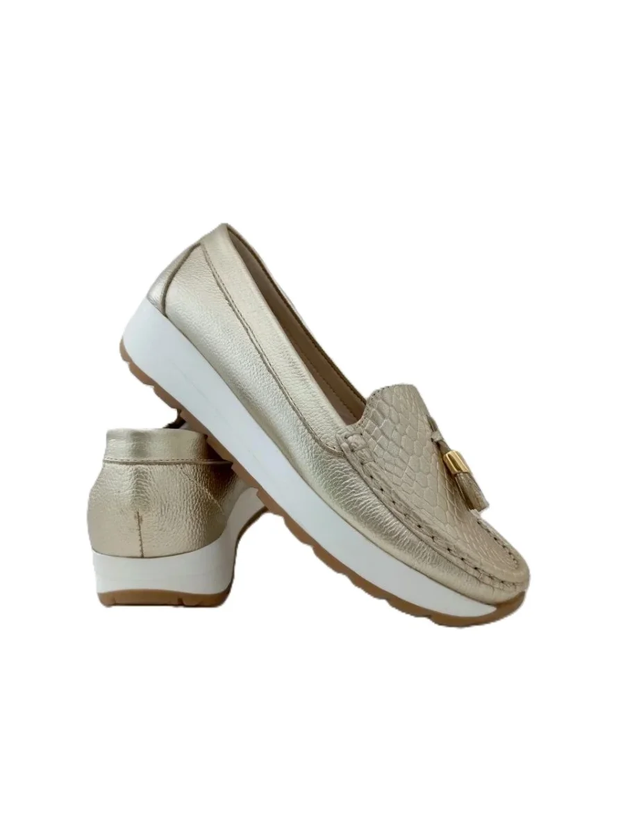 MOCASIN DAMA CHAMPAGNE MODELO 2718