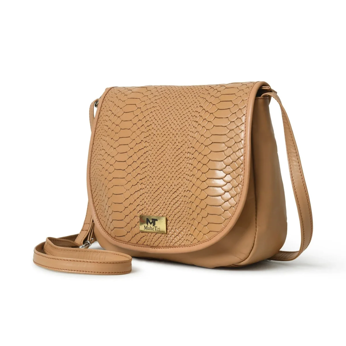 The Croco Satchel- Beige - Imagen 2