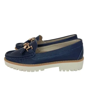 MOCASINES CONFORT DAMA COLOR AZUL MARINO MODELO 2811