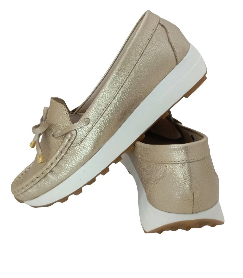 MOCASINES CONFORT CERERE DAMA COLOR DORADO MODELO 2829 - Imagen 3