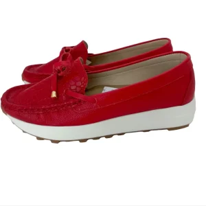 MOCASINES CONFORT CERERE DAMA COLOR ROJO MODELO 2829
