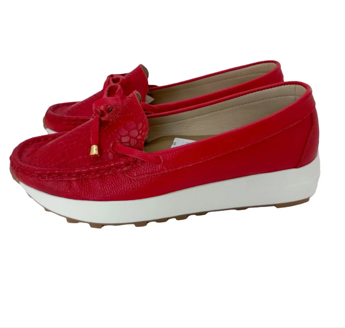 MOCASINES CONFORT CERERE DAMA COLOR ROJO MODELO 2829 - Imagen 2