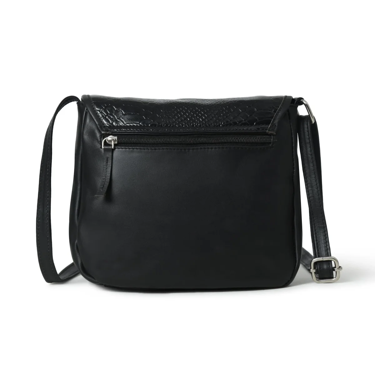 The Croco Satchel- Black - Imagen 9