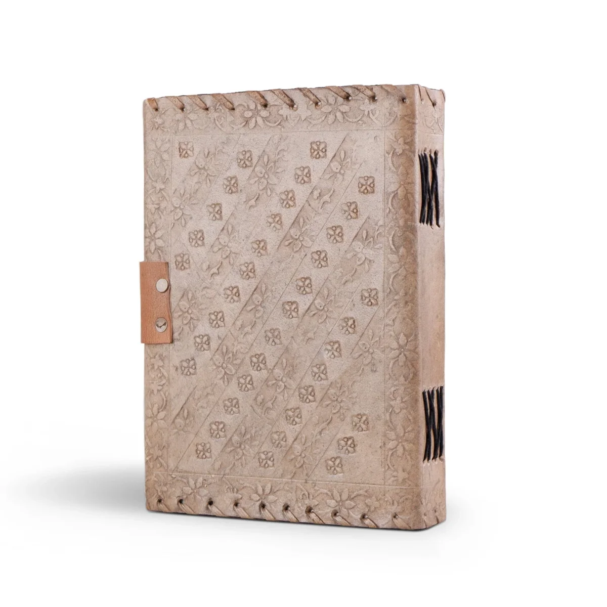 Handcrafted Vintage 4 Stone Leather Diary - Imagen 4
