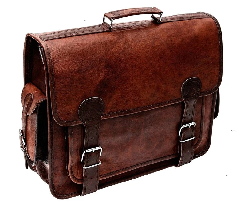 Vintage Computer Leather Bag - Imagen 3