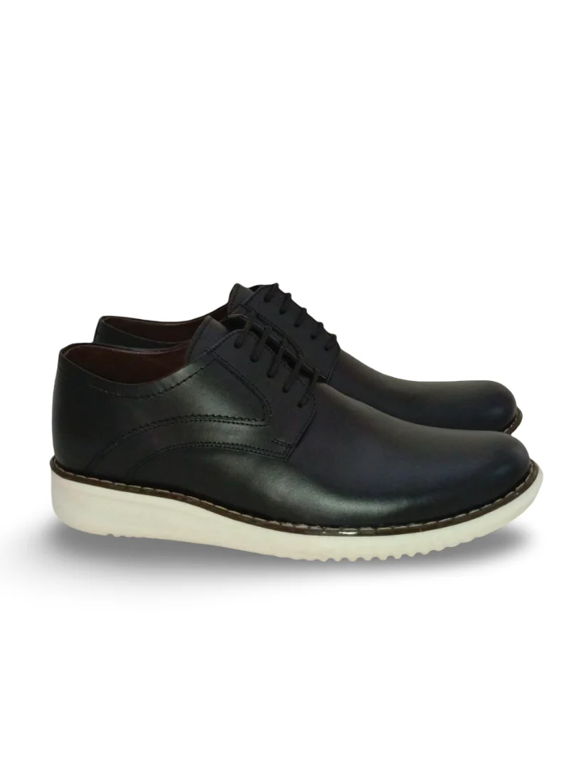 Zapatos Elegantes Casuales para Hombre en Cuero Negro - Modelo 3106