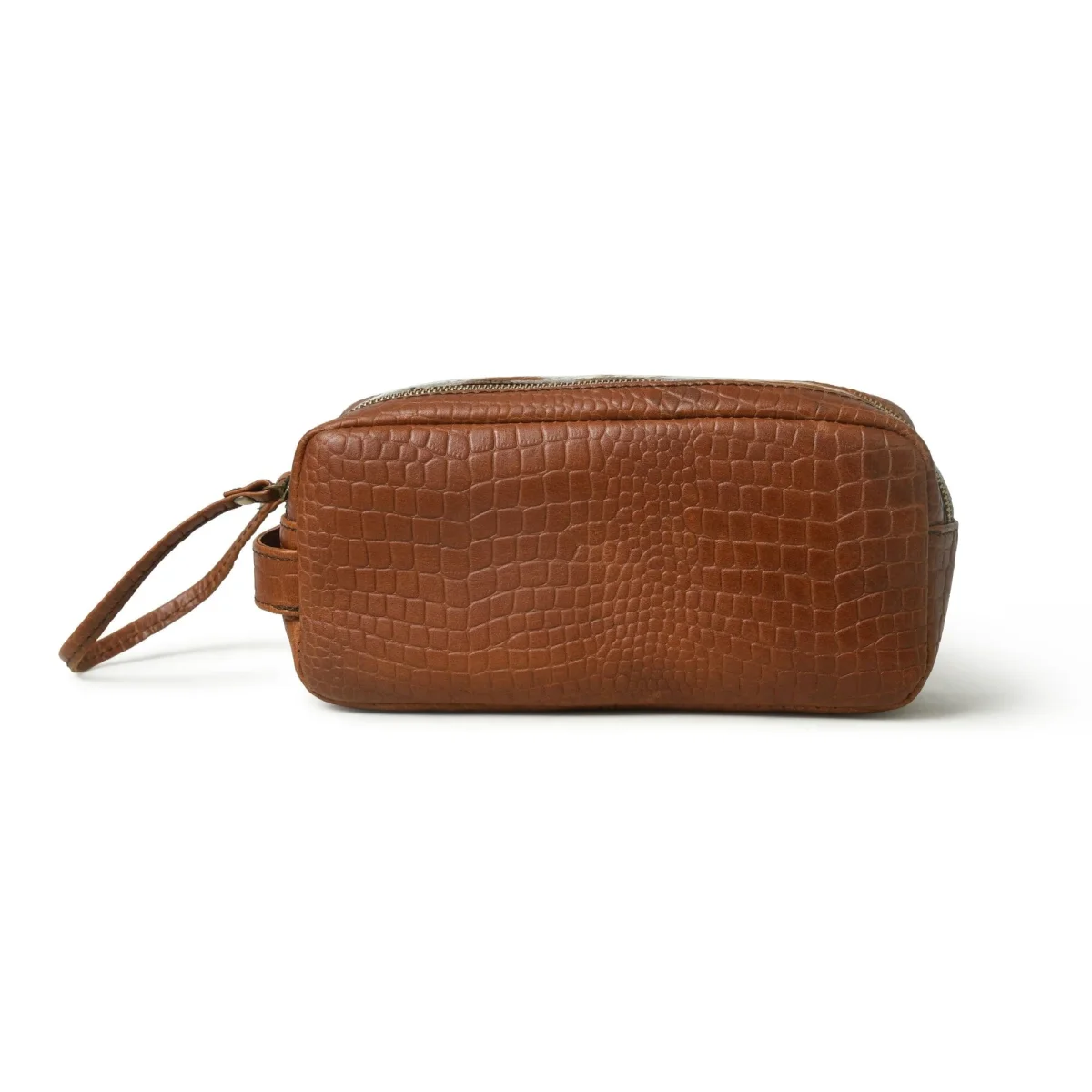 Hairon Croco Leather Toiletry Bag - Imagen 4