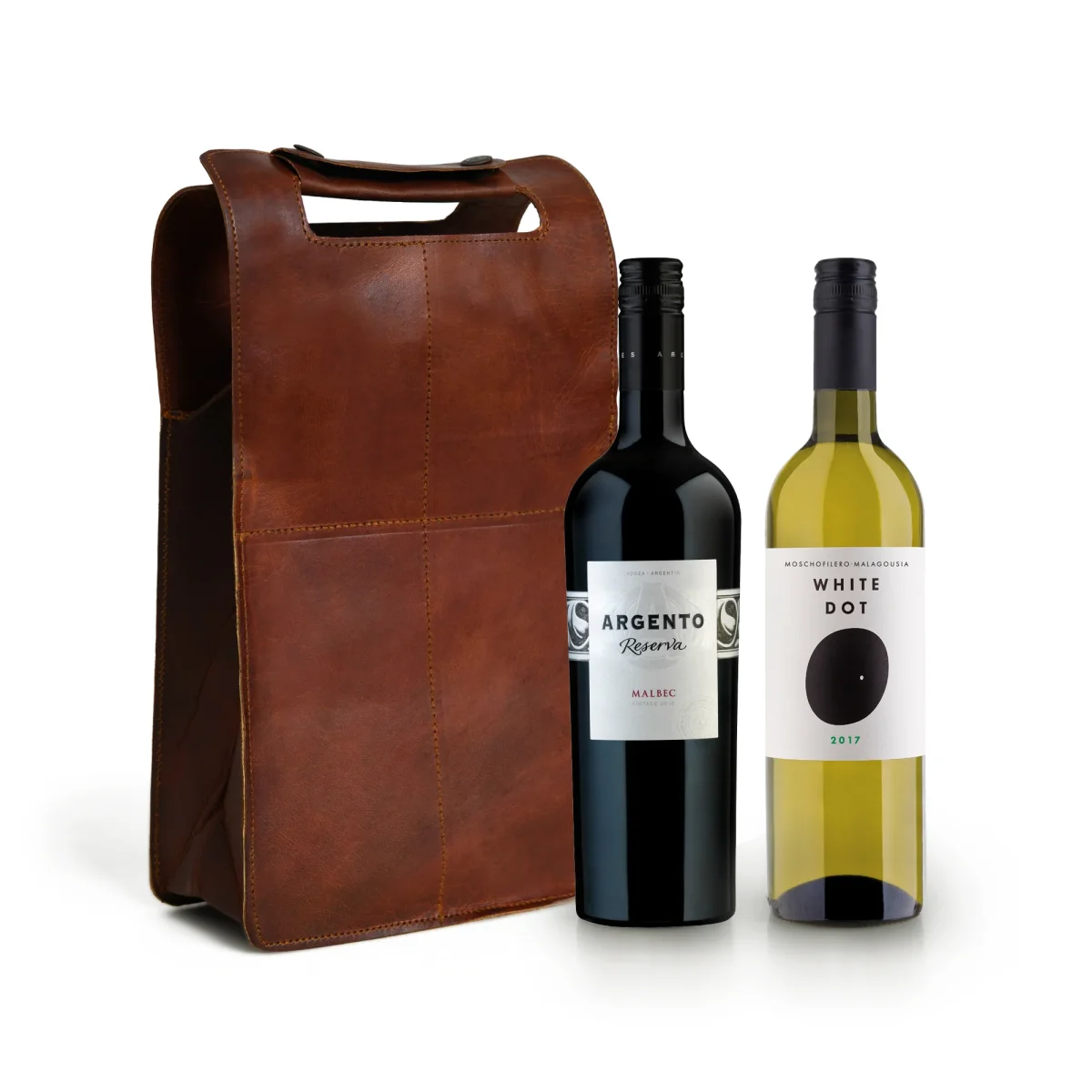 Wine Bottle Leather Cover - Imagen 2