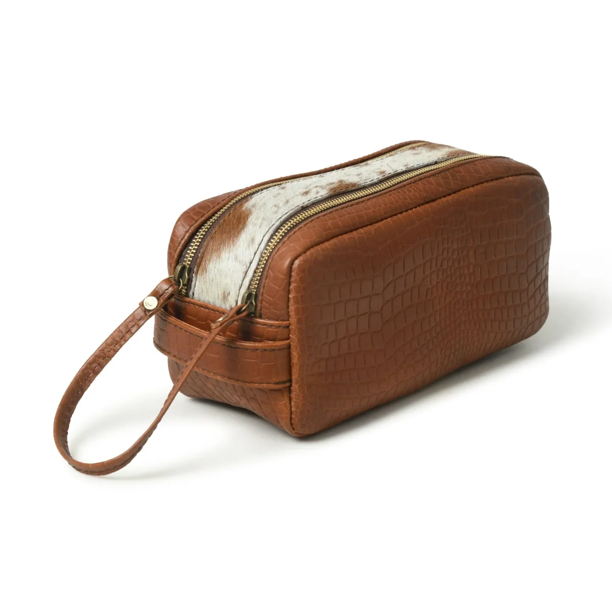 Hairon Croco Leather Toiletry Bag - Imagen 2