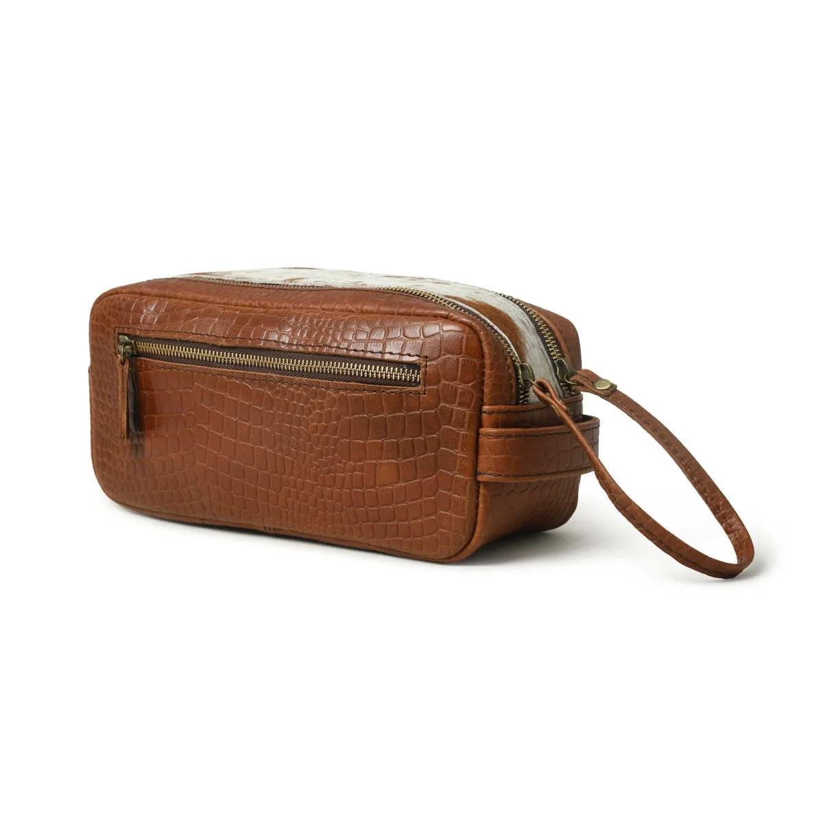 Hairon Croco Leather Toiletry Bag - Imagen 5