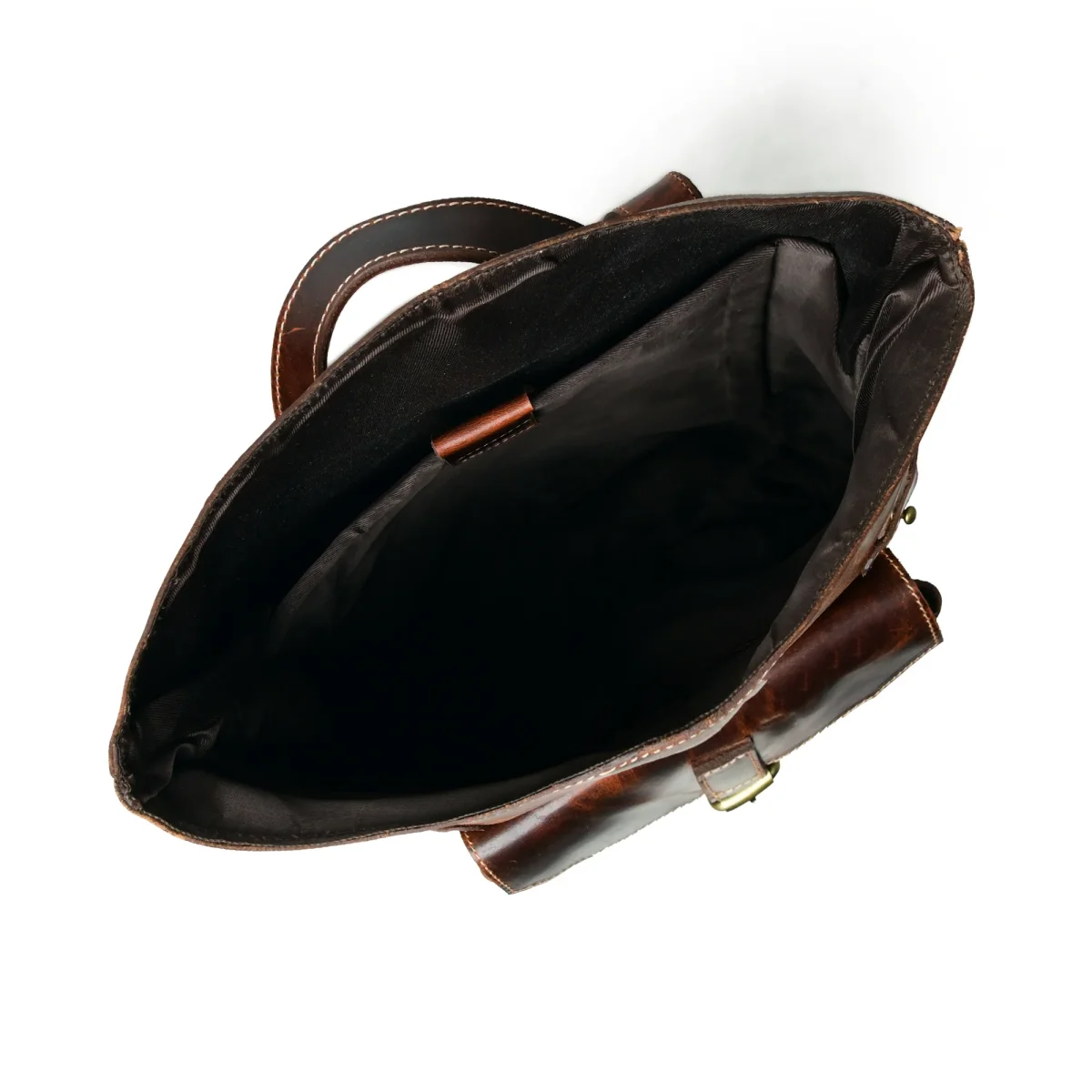 Brown Saddleback Backpack- Roll Top - Imagen 5