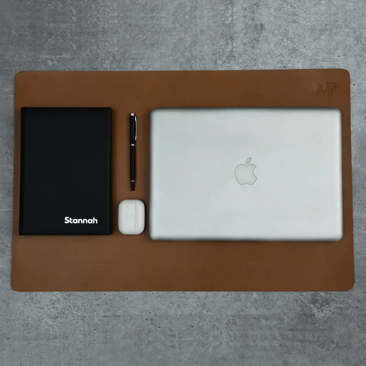 Caramel Luxe Leather Desk Mat + Mouse Pad - Imagen 2