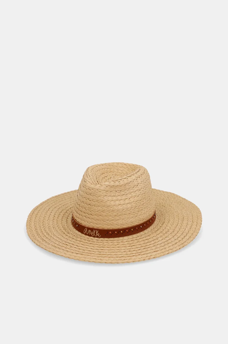 Sombrero rafia tostado - Imagen 2