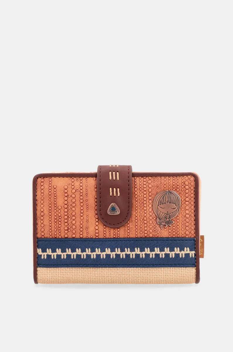 Billetero mediano RFID estampado étnico Tribe - Imagen 4