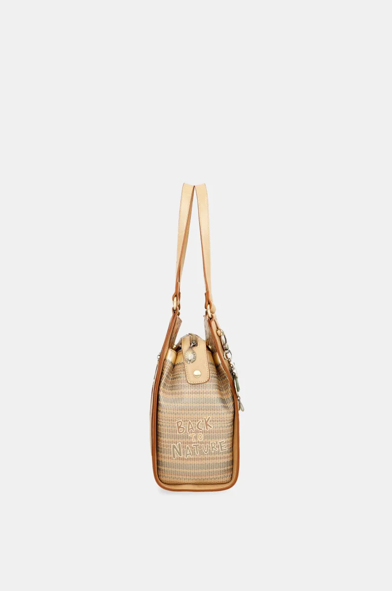 Bolso de hombro dorado Nature Pachamama - Imagen 5
