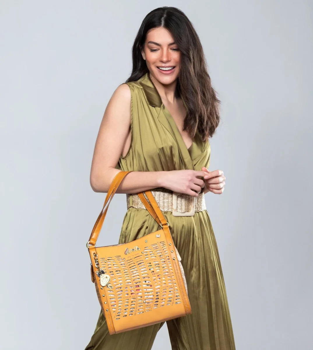 Bolso de hombro ocre Nature Pachamama - Imagen 3