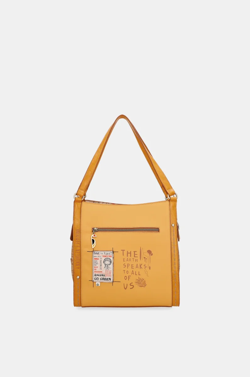 Bolso de hombro ocre Nature Pachamama - Imagen 4