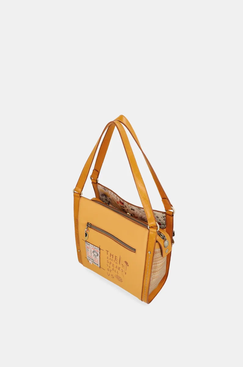 Bolso de hombro ocre Nature Pachamama - Imagen 8