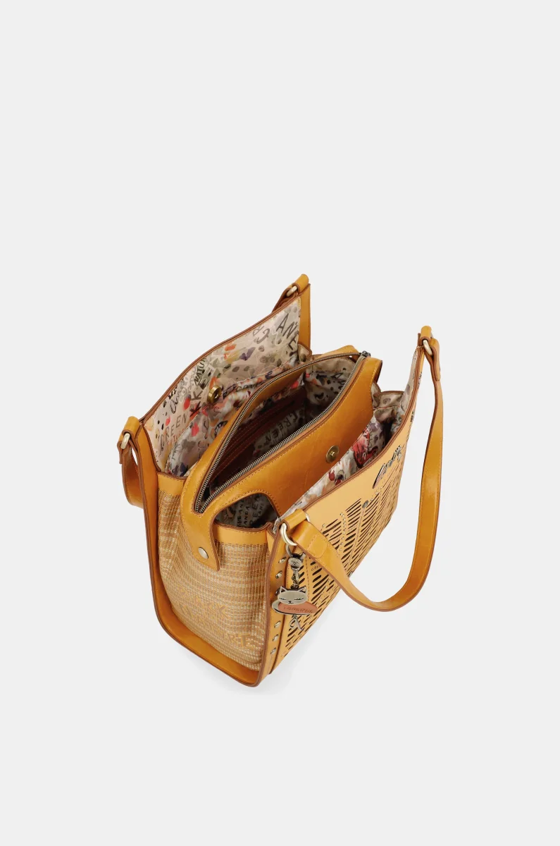 Bolso de hombro ocre Nature Pachamama - Imagen 6