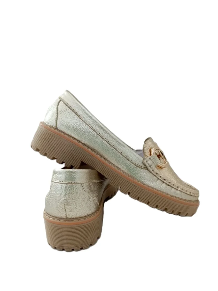 MOCASIN DAMA DORADO MODELO 3724 - Imagen 2
