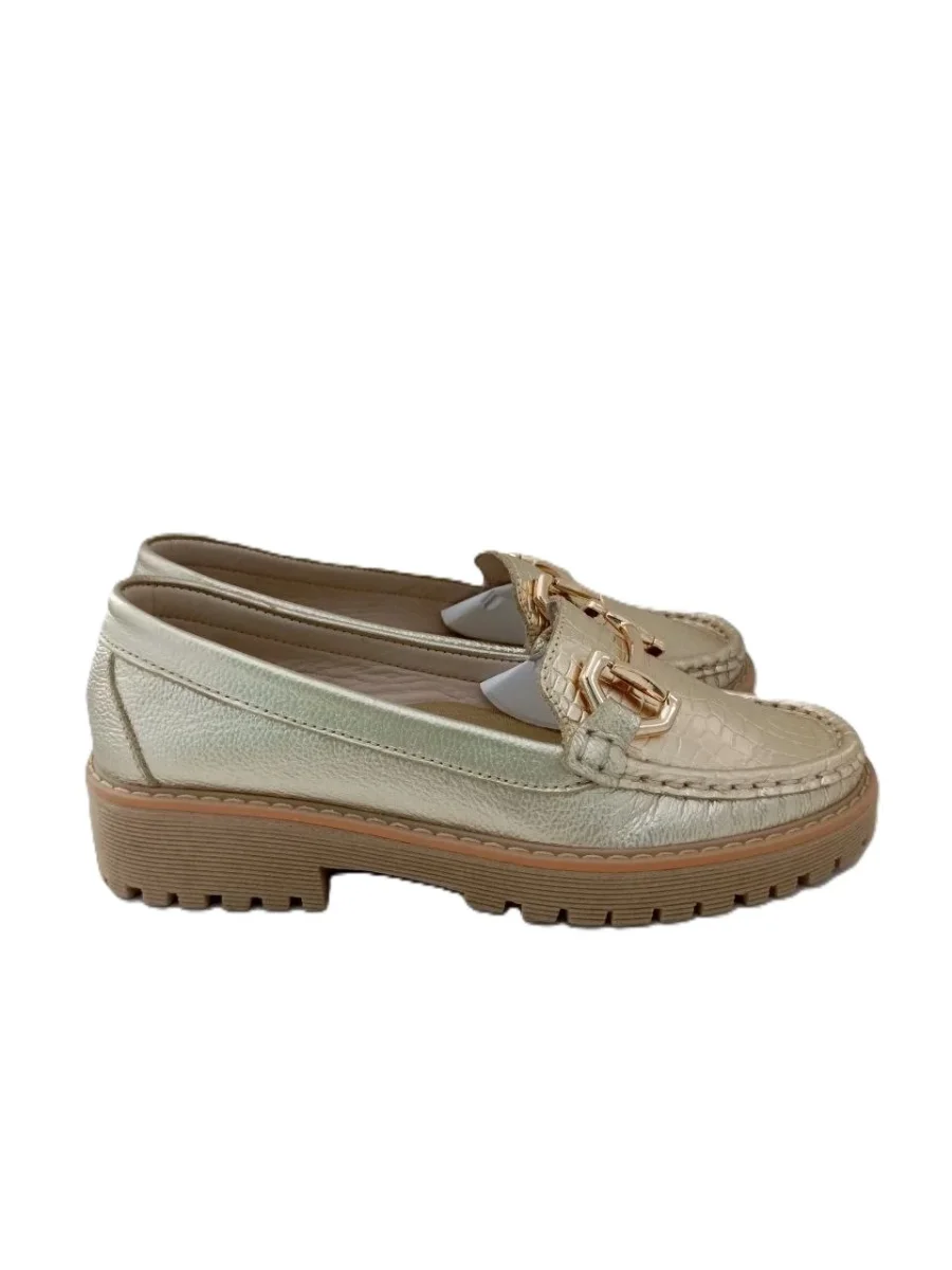 MOCASIN DAMA DORADO MODELO 3724 - Imagen 3