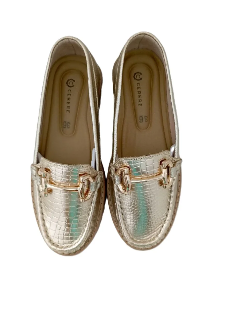 MOCASIN DAMA DORADO MODELO 3724 - Imagen 4