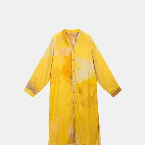 Vestido camisero amarillo