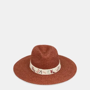 Sombrero rafia teja