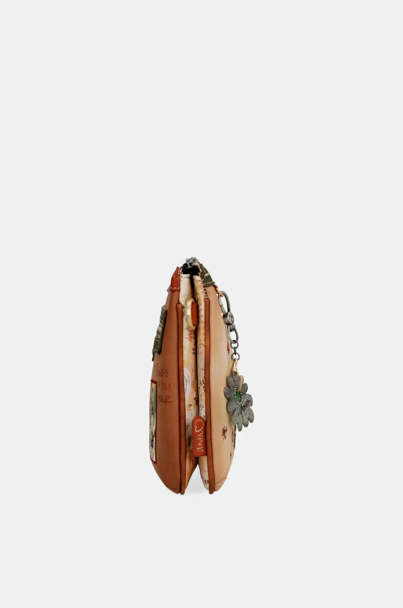 Bandolera estampada Peace & Love Camel - Imagen 5