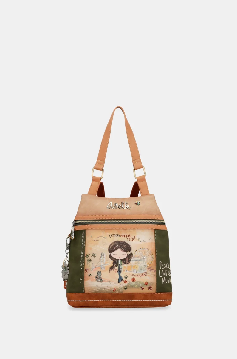 Mochila antirrobo Peace & Love Camel - Imagen 2