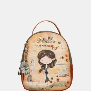 Mochila pequeña Peace & Love Camel