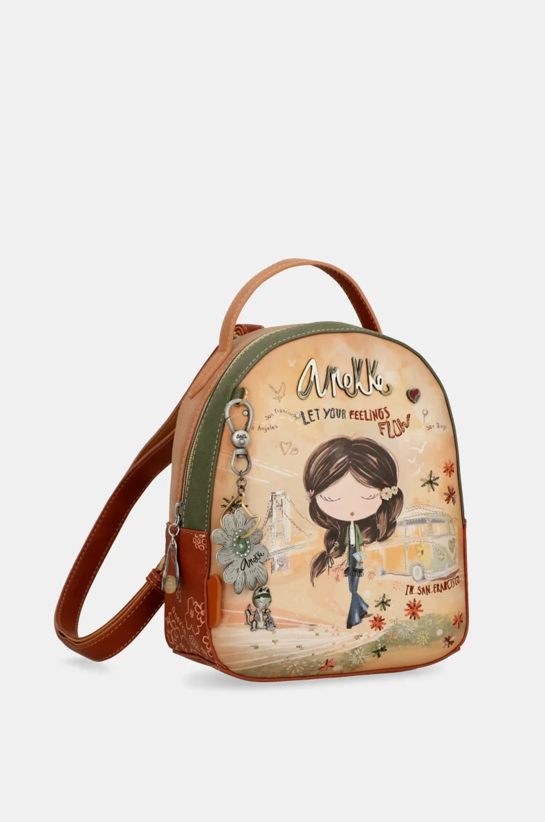 Mochila pequeña Peace & Love Camel - Imagen 8